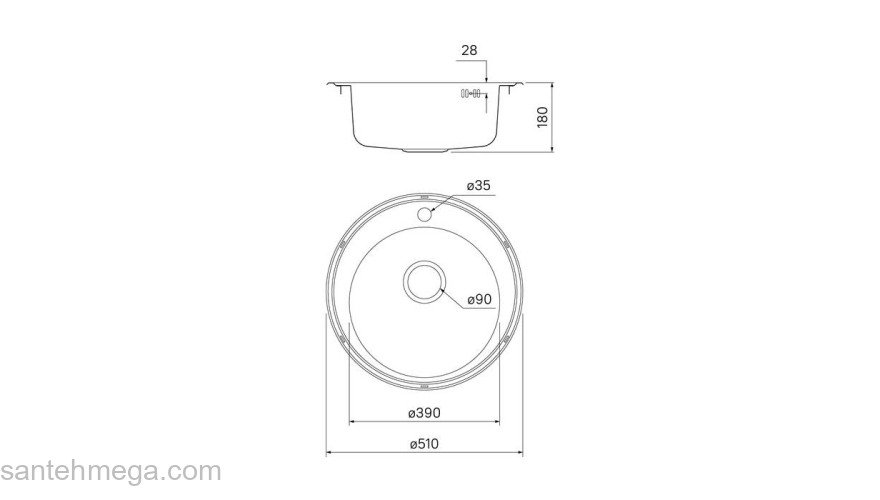 Мойка нержавеющая cталь полированная D510 Basic IDDIS BAS51P0i77. Фото