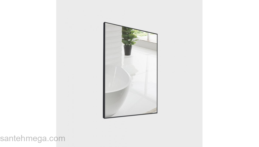 Зеркало в алюминиевой раме BELBAGNO SPC-AL-600-800 Nero. Фото