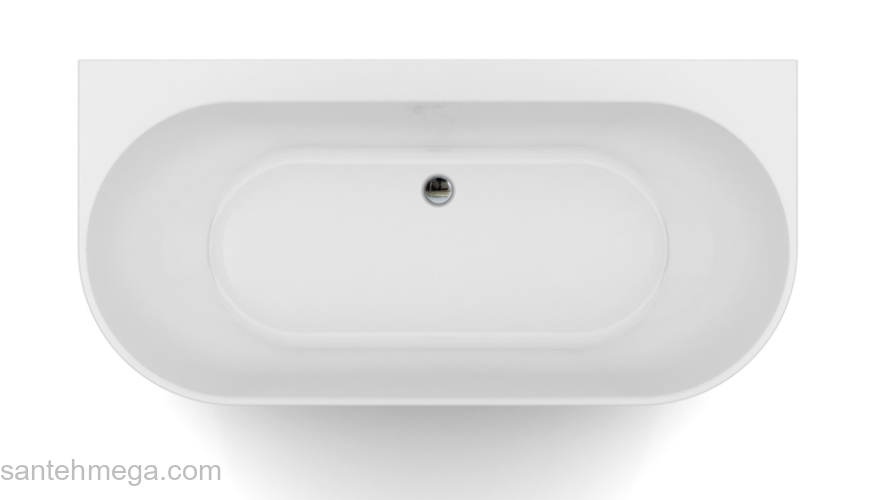 Ванна акриловая Azario BRADFORD 1700х800х580 пристенная, в комплекте с сифоном и металлической рамой BRA17080. Фото