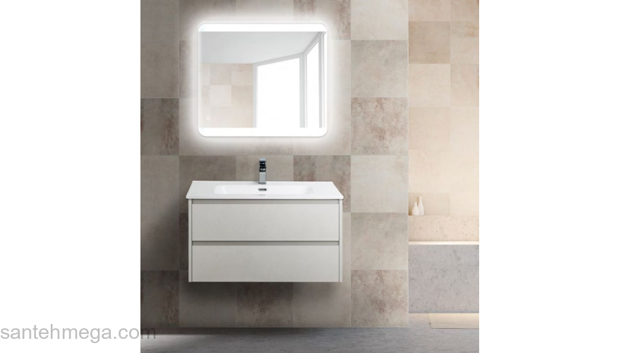 Тумба под раковину подвесная BELBAGNO KRAFT-800-2C-SO-BO Bianco Opaco. Фото