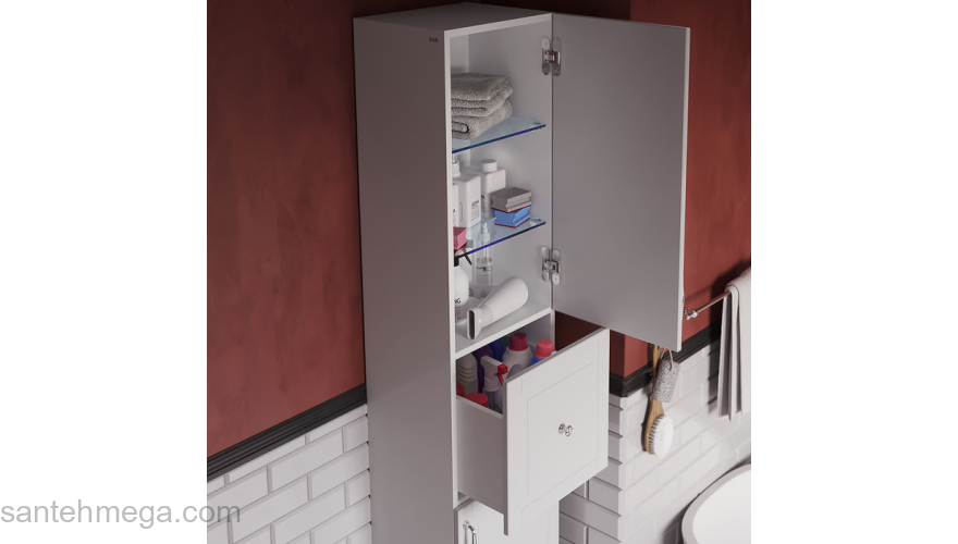 Пенал напольный 36 см белый Oxford IDDIS OXF36W0i97. Фото