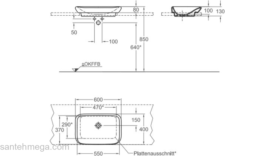 Раковина GEBERIT Myday 60х40 245460600. Фото