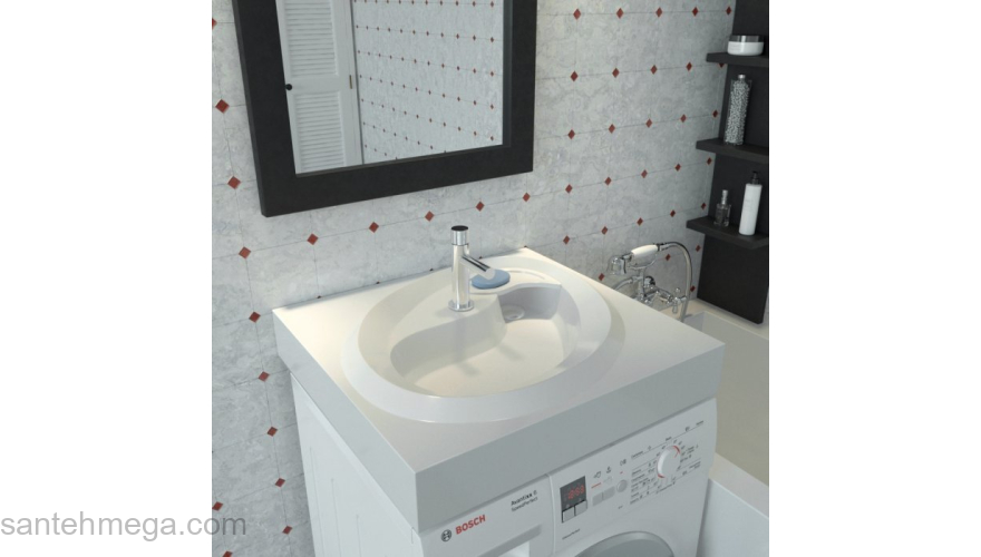 Раковина над стиральной машиной MADERA Ameli 550 60х55. Фото