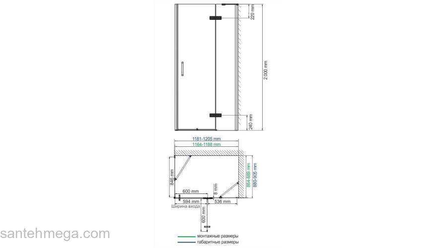 Душевой уголок WASSERKRAFT Aller 10H07R. Фото