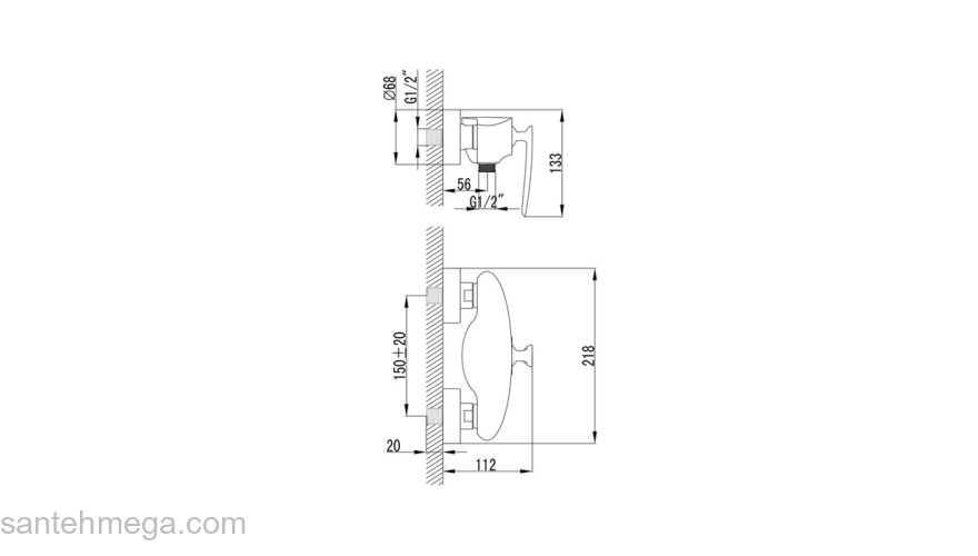 Смеситель для душа IDDIS Viola VIOSB00I03. Фото