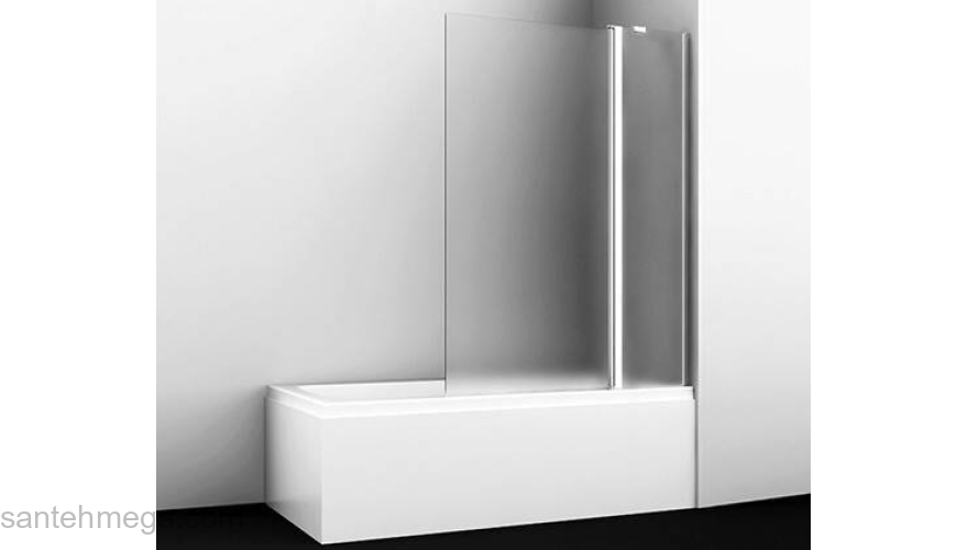 Стеклянная шторка на ванну WASSERKRAFT Berkel 48P02-110R Matt glass Fixed. Фото