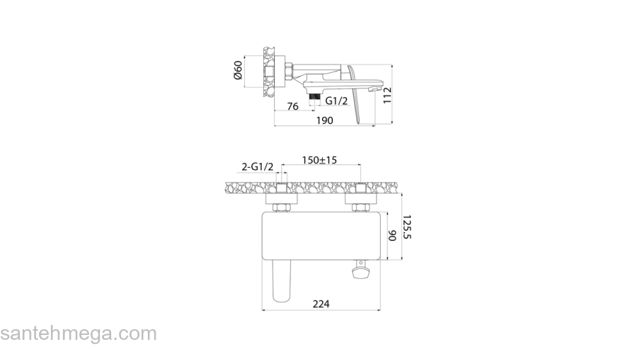Смеситель для ванны Dash IDDIS DASSB00i02WA. Фото