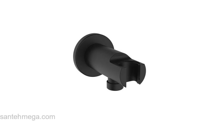 Выход для шланга с держателем для лейки черный IDDIS 003BL01i62. Фото