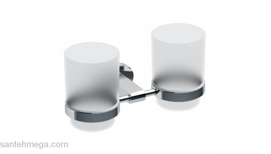 Держатель с двумя стаканами RAVAK CR 220.00 X07P189 для ванной комнаты. Фото