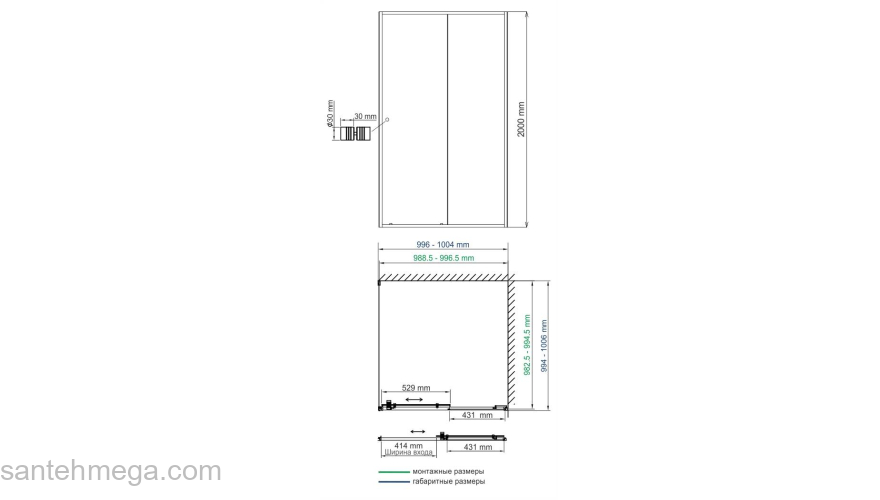 Душевой уголок WASSERKRAFT Dill 61S19. Фото