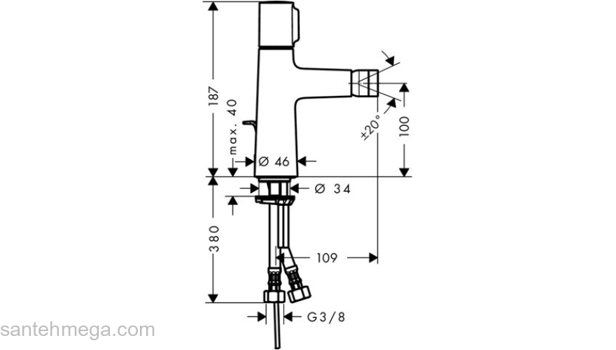 Смеситель для биде Hansgrohe Talis Select S 72202000. Фото