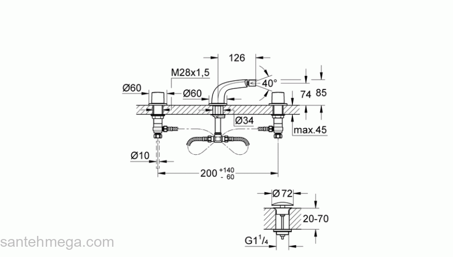 Смеситель для биде GROHE Ondus 24031000. Фото