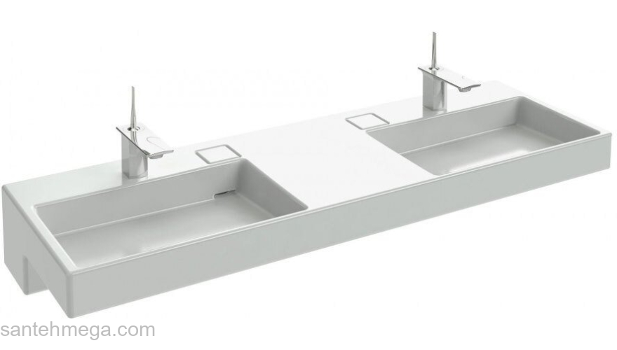 Раковина-столешница двойная с подсветкой JACOB DELAFON Terrace 150х49 EXA9112-00. Фото