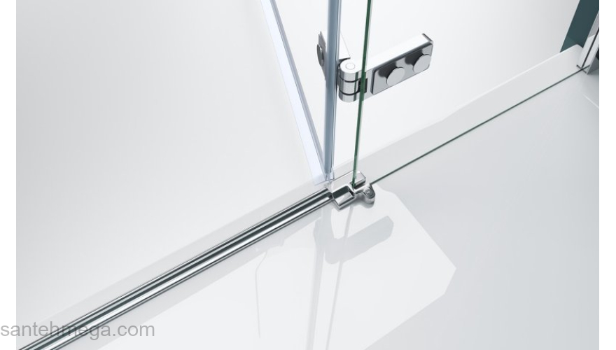 Душевая дверь BELBAGNO KRAFT-B-12-60/40-C-Cr-L. Фото