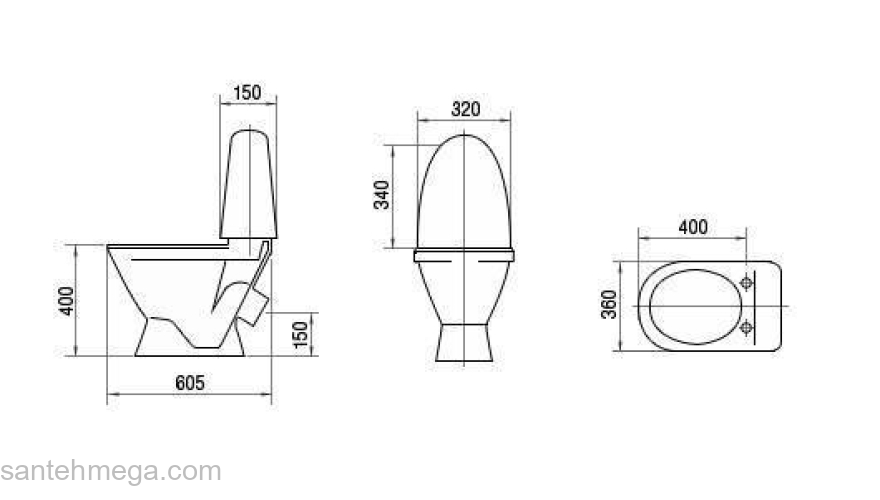 Унитаз с сиденьем SANITA Виктория (Комфорт) VICSACC01030711 S900702. Фото