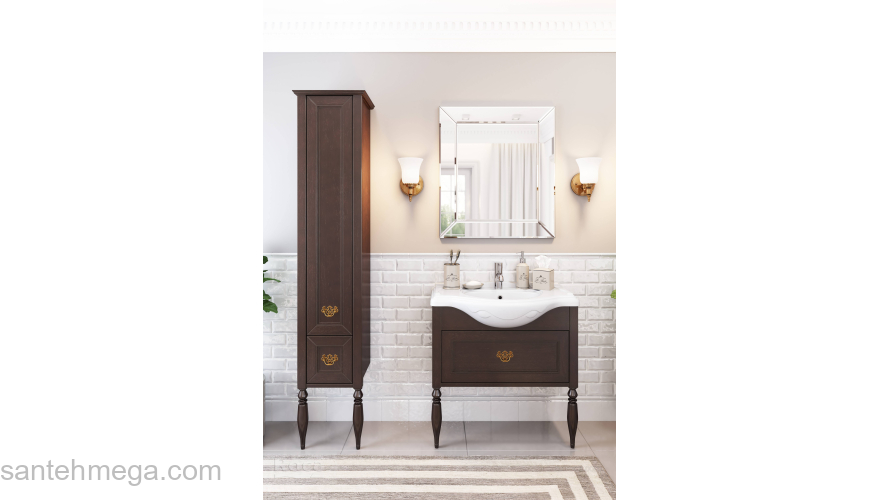 Тумба под раковину ROCA America Evolution L 105 дуб тёмный шоколад ZRU9302944. Фото