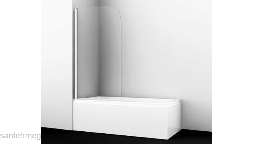 Стеклянная шторка на ванну WASSERKRAFT Leine 35P01-80. Фото