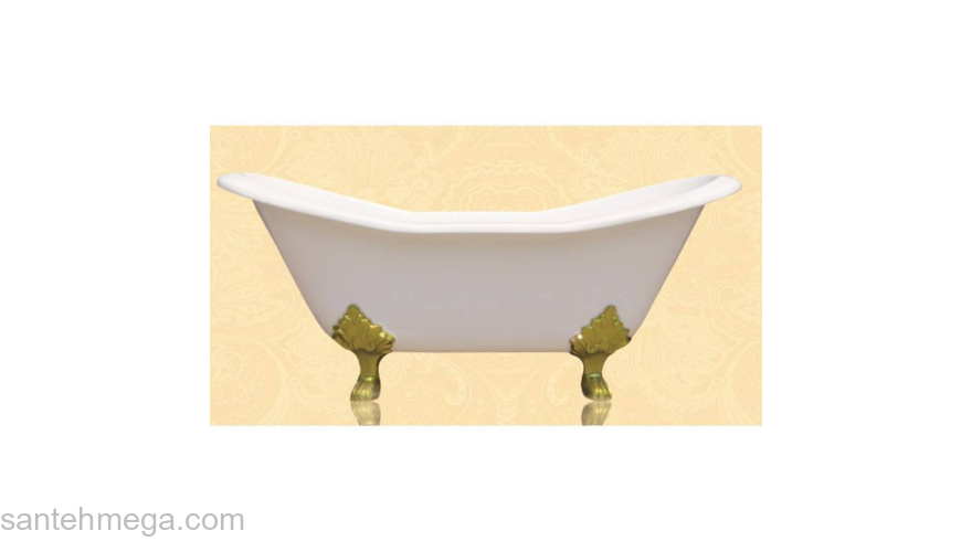 Ванна чугунная MAGLIEZZA Julietta 185х80 (ножки золото). Фото