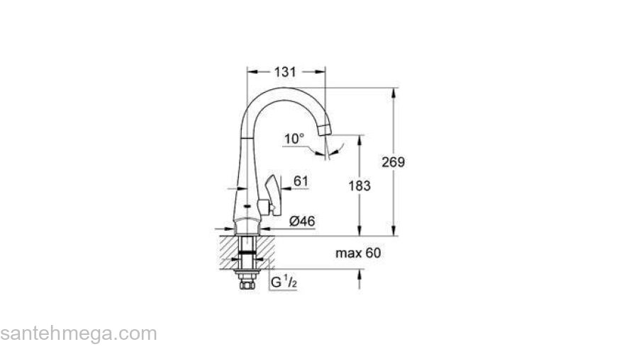 Вентиль для мойки GROHE K4 30004000. Фото