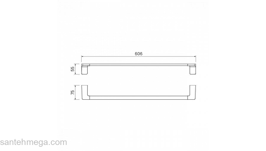 Полотенцесушитель одинарный нержавеющая сталь Slide IDDIS SLIBS10i49 для ванной комнаты. Фото