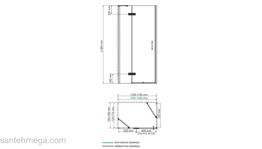 Душевой уголок WASSERKRAFT Aller 10H06LWHITE. Фото