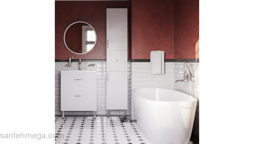 Пенал напольный 36 см белый Oxford IDDIS OXF36W0i97. Фото