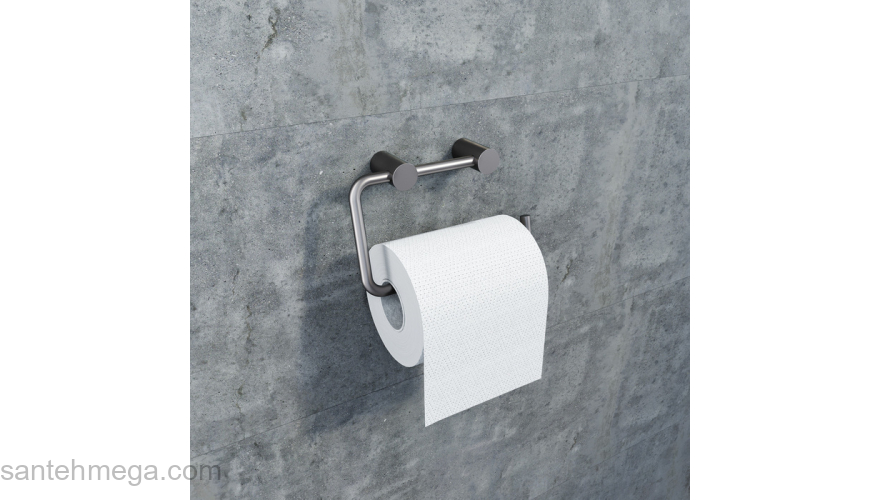 Держатель для туалетной бумаги без крышки сплав металлов Petite графит IDDIS PETGM00i43 для ванной комнаты. Фото