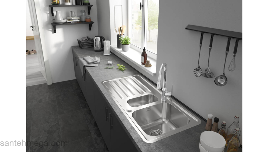 Кухонный смеситель однорычажный, 220, с вытяжным душем, 2jet Hansgrohe 71800000, хром. Фото