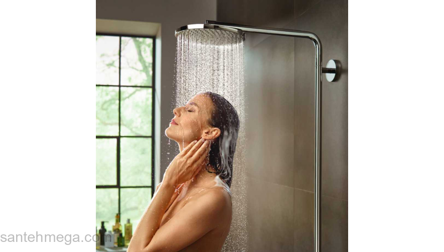 Душевая система Hansgrohe Raindance Select S Showerpipe 240 1jet PowderRain с термостатом 27633000, хром. Фото