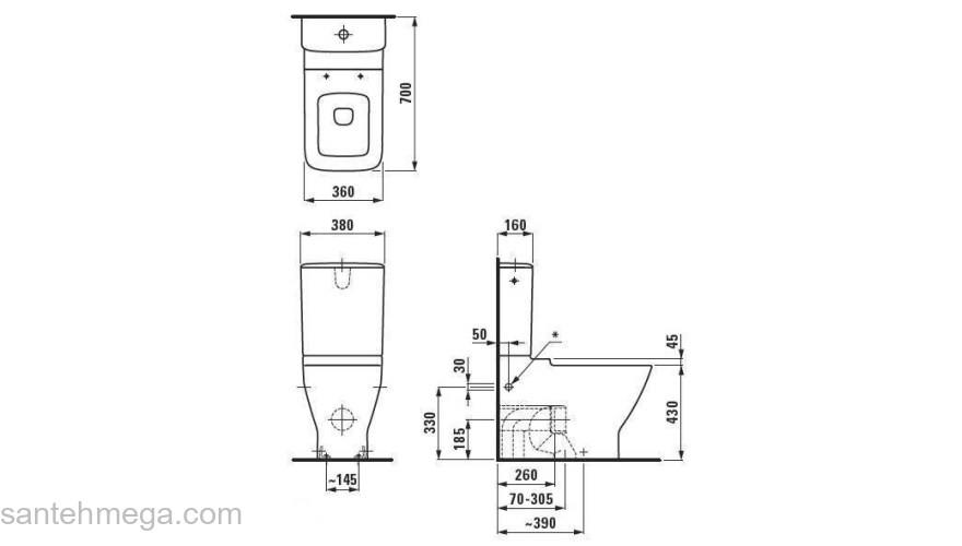 Унитаз напольный LAUFEN PALACE 8.2470.6.000.231.1. Фото