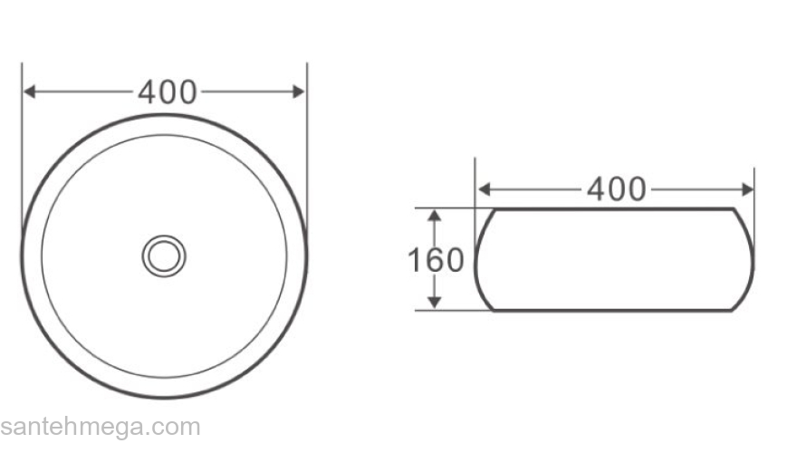 Раковина накладная BELBAGNO 40х40 BB1065. Фото