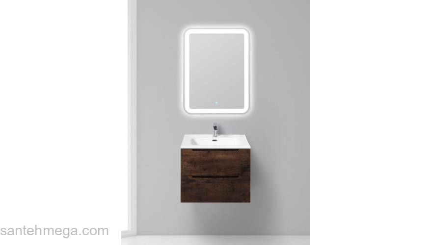 Тумба под раковину подвесная BELBAGNO ETNA39-600/390-2C-SO-RW-P Rovere Moro. Фото