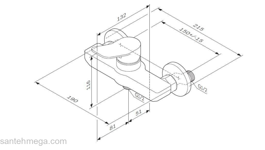 Смеситель для душа AM.PM X-Joy F85A20000. Фото