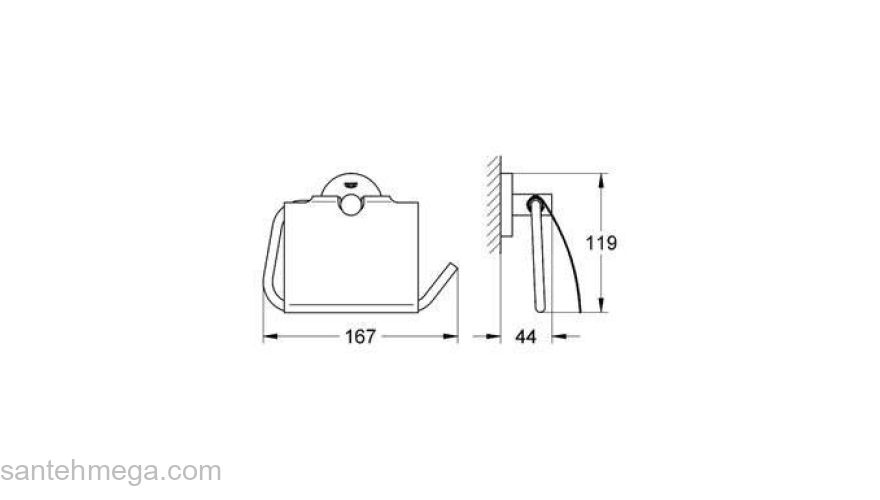 Бумагодержатель GROHE Essentials 40367001 для ванной комнаты. Фото