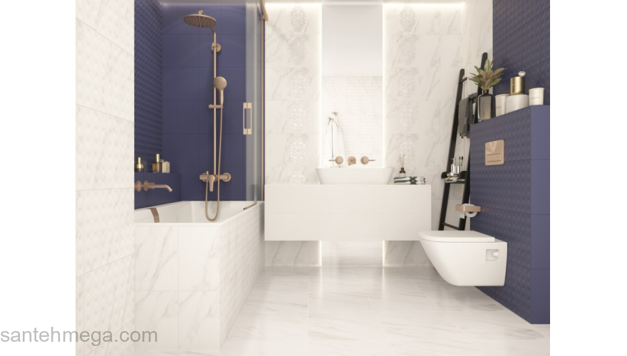 Unitile 010100001173 Плитка облицовочная Сапфир 200х300 синий низ 03. Фото