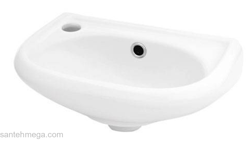 Умывальник SANTEK Бриз 38х26 1.WH11.0.442 (отверстие слева). Фото