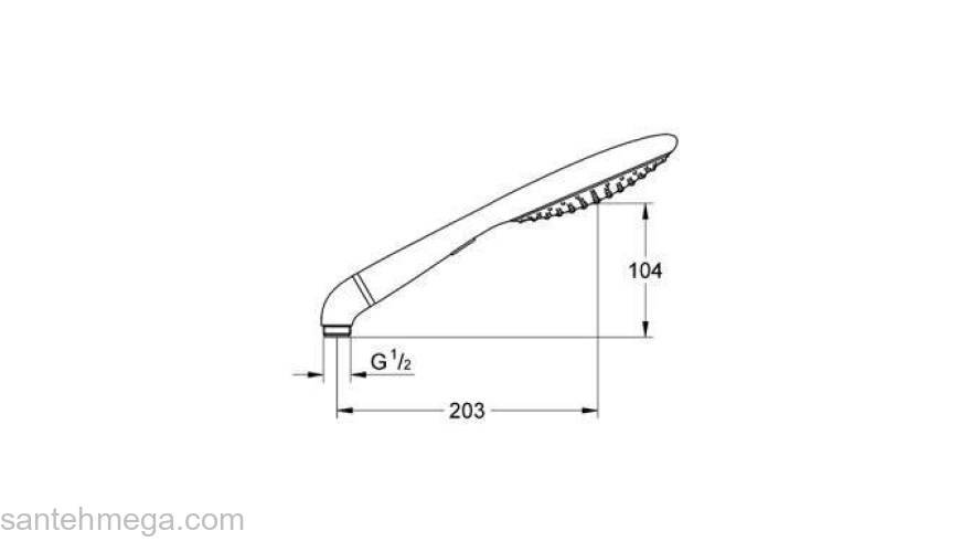 Ручной душ GROHE Rainshower Solo 27272000. Фото