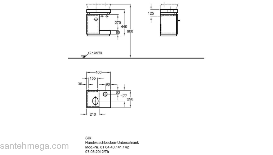 Тумба под раковину KERAMAG Silk 816442000. Фото