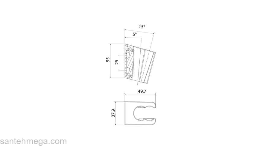 Держатель для лейки графитовый 080 IDDIS 080GL00i53. Фото