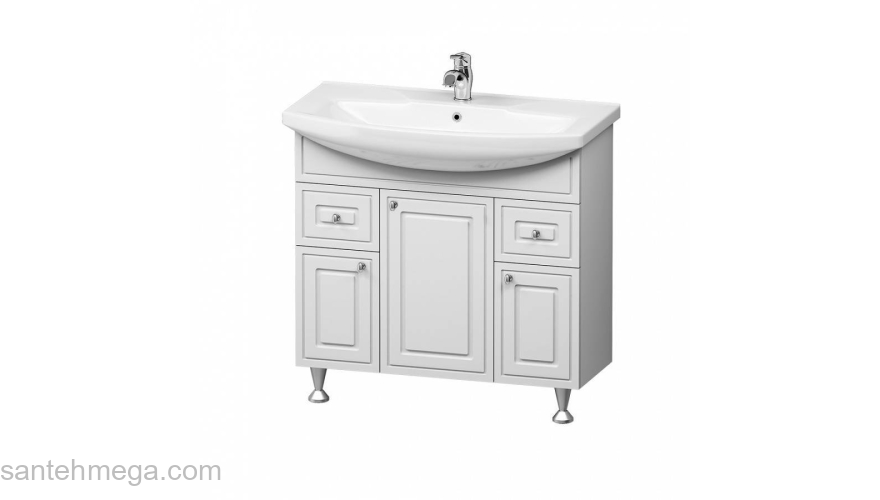 База с раковиной напольная, 85 см RedBlu by Damixa Palace One M41-FSX0853WG-WCC085. Фото