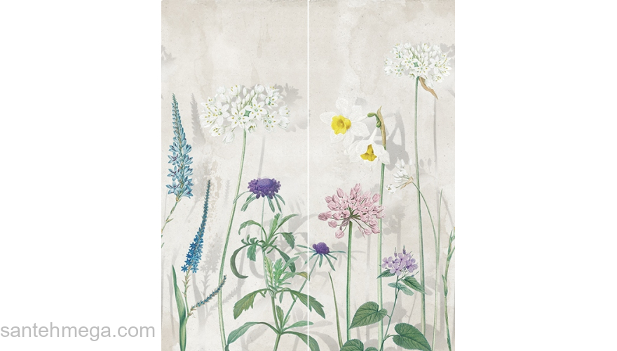 Gracia Ceramica 010300000223 Панно Liberty 500х600 grey 01