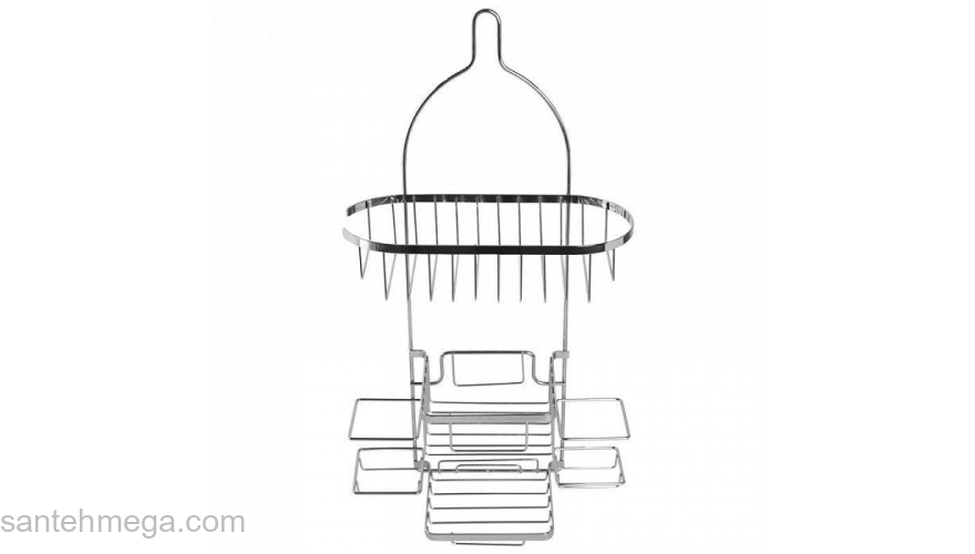 Полка многоярусная прямая проволока стальная 14 Milardo 014W050M44 для ванной комнаты. Фото