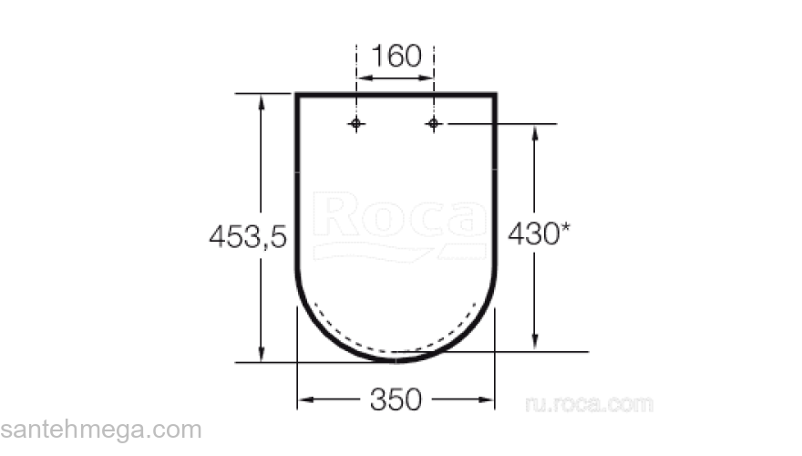Сиденье The Gap 801470004 петли хром ROCA. Фото