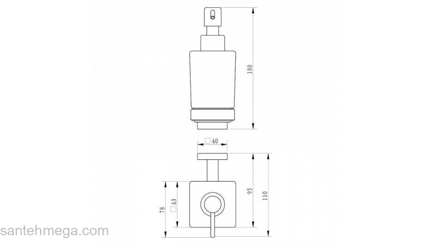 Дозатор для жидкого мыла матовое стекло сплав металлов Labrador Milardo LABSMG0M46 для ванной комнаты. Фото