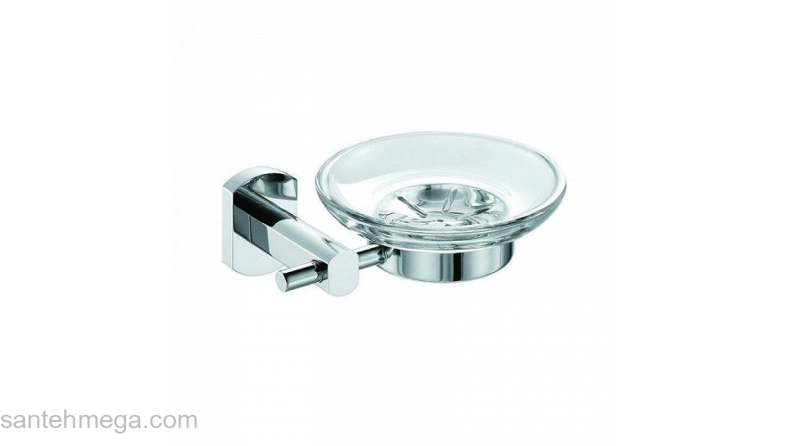 Мыльница стекло латунь Tasman MILARDO T041MI для ванной комнаты. Фото