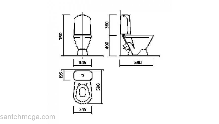 Унитаз SANITA LUXE Classic SL D CSCSLCC01020611. Фото