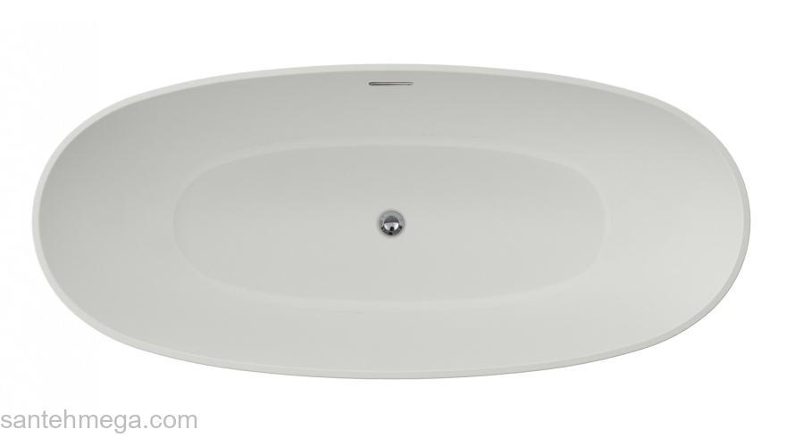 Ванна акриловая Azario DARWIN 1700х750х600 свободностоящая, в комплекте с сифоном и металлической рамой DAR17075. Фото