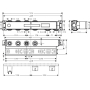 Скрытая часть термостатического смесителя для душа Hansgrohe RainSelect 15310180 с 2 кнопками. Фото