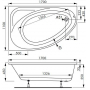 Акриловая ванна VAGNERPLAST HAPI 170 Right VPBA170HAP3PX-01. Фото