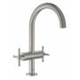 GROHE 21019DC3 Atrio New Смеситель двухвентильный для раковины на 1 отверстие, крестобразная ручка, размер L, СуперСталь. Фото